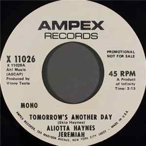 Aliotta Haynes Jeremiah - Tomorrow's Another Day Album