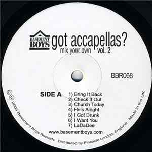 Various - Got Accapellas? (Mix Your Own Vol. 2) Album