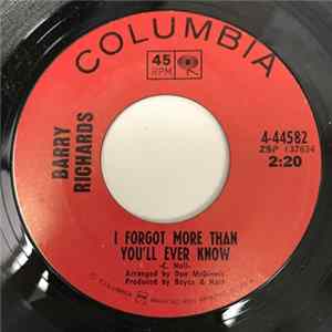 Barry Richards - I Forgot More Than You'll Ever Know / Leaving Again, Have I Told You Lately That I Love You Album