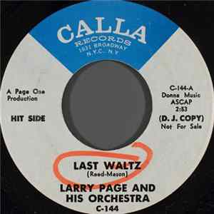 Larry Page And His Orchestra - Last Waltz Album