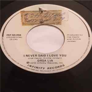 Orsa Lia - I Never Said I Love You Album