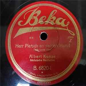 Albert Kunze - Herr Pietsch An Seinen Hund / Herr Pietsch Mit Kindern Im Zoo Album