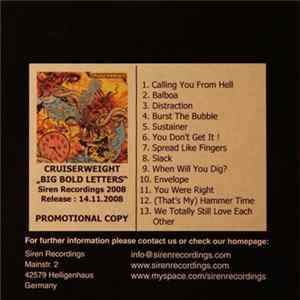 Cruiserweight - Big Bold Letters Album