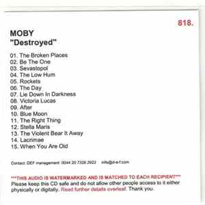 Moby - Destroyed Album