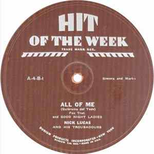 Nick Lucas And His Troubadours - All Of Me Album