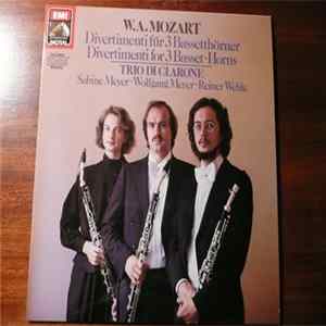W. A. Mozart, Trio Di Clarone, Sabine Meyer, Wolfgang Meyer , Reiner Wehle - Divertimenti For 3 Basset-Horns Album