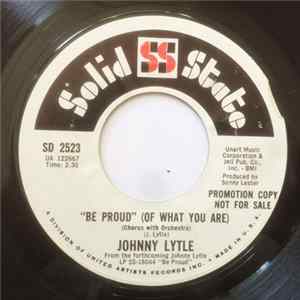 Johnny Lytle - Be Proud' (Of What You Are) Album