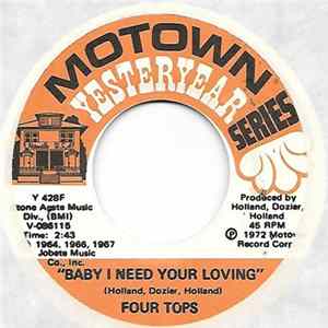 Four Tops - Baby I Need Your Loving / Without The One You Love (Life's Not Worthwhile) Album
