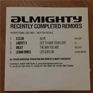 Almighty - Recently Completed Remixes Album