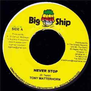 Tony Matterhorn - Never Stop Album
