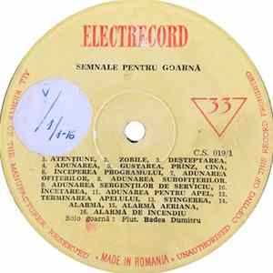 Plut. Badea Dumitru - Semnale Pentru Goarnă Album