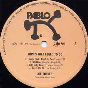 Joe Turner - Things That I Used To Do Album