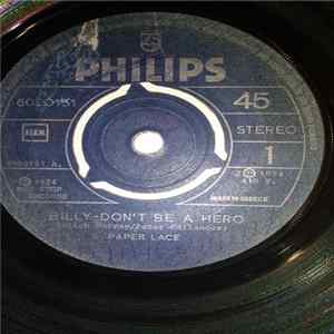 Paper Lace - Billy-Don't Be A Hero / The Night Chicago Died Album