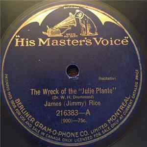 James (Jimmy) Rice - The Wreck Of The "Julie Plante" / Little Bateese Album