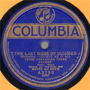 Moore And Davis - The Last Rose Of Summer / Old Black Joe Album