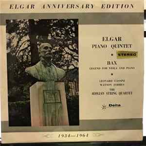 Elgar / Bax - Aeolian String Quartet, Leonard Cassini, Watson Forbes - Piano Quintet / Legend For Viola And Piano Album