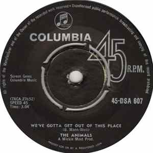 The Animals - We've Gotta Get Out Of This Place Album