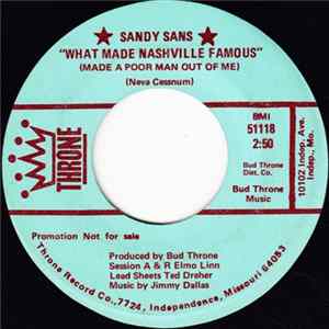 Sandy Sans - What Made Nashville Famous (Made A Poor Man Out Of Me) / A Telephone Call Away Album