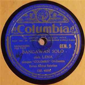 Lena Dengan "Columbia" Orchestra Ketua Abdul Rahman - Bengawan Solo / Hujan Gerimis Album