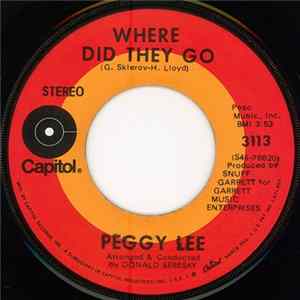 Peggy Lee - Where Did They Go / All I Want Album