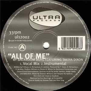 Backroom Boys Featuring Takiya Dixon - All Of Me Album