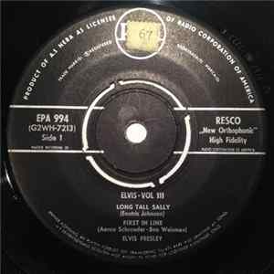 Elvis Presley - Elvis - Vol III Album