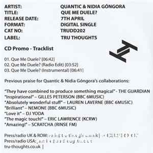 Quantic & Nidia Góngora - Que Me Duele? Album