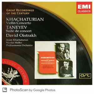 David Oistrach, Sergey Ivanovich Taneyev, Aram Khatchaturian, Nicolai Malko, Philharmonia Orchestra - Khatchaturian Violin Concerto, Taneyev Suite de Concert Album