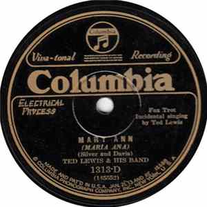 Ted Lewis & His Band - Mary Ann / Cobble-Stones Album