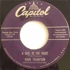 Hank Thompson And His Brazos Valley Boys - A Girl In The Night / Quicksand Album