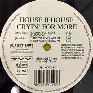 House II House - Cryin' For More Album