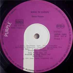 Deep Purple - Made In Europe Album