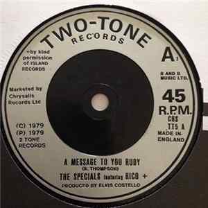 The Specials Featuring Rico - A Message To You Rudy Album