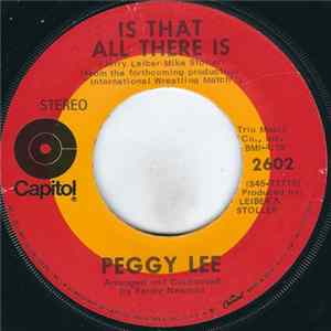 Peggy Lee - Is That All There Is / I'm A Woman Album