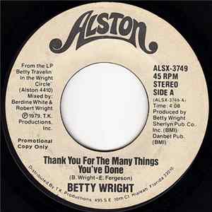 Betty Wright - Thank You For The Many Things You've Done Album