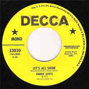 Jimmie Davis - Let's All Shine / No One To Welcome Me Home Album