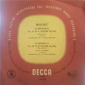 Mozart, Peter Maag, Ernest Ansermet, Le Orchestre de la Sussie Romande - SYMPHONY nº 34 In C major (K.338) / SYMPHONY nº 38 In D major (K.504) Album