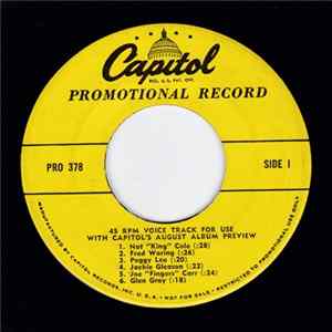 Various - 45 RPM Voice Track For Use With Capitol's August Album Preview Album