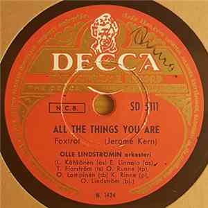 Olle Lindströmin Orkesteri - All The Things You Are / Don't Cry Joe Album