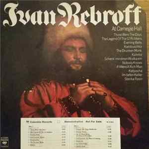 Ivan Rebroff - At Carnegie Hall Album