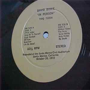 David Bowie - In Person Album
