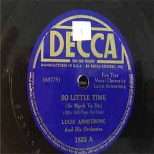 Louis Armstrong And His Orchestra - So Little Time / Mexican Swing Album